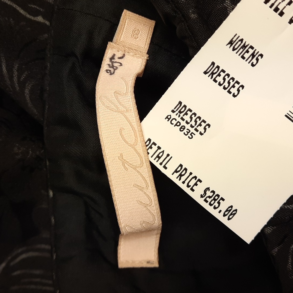 NWT, Anthro Hutch Black Brocade Strapless Dress - Picture 8 of 9
